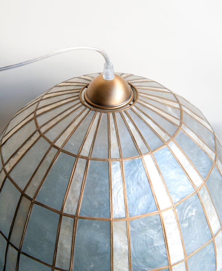 Capiz Shell Pendant Lamp, 1970s Design