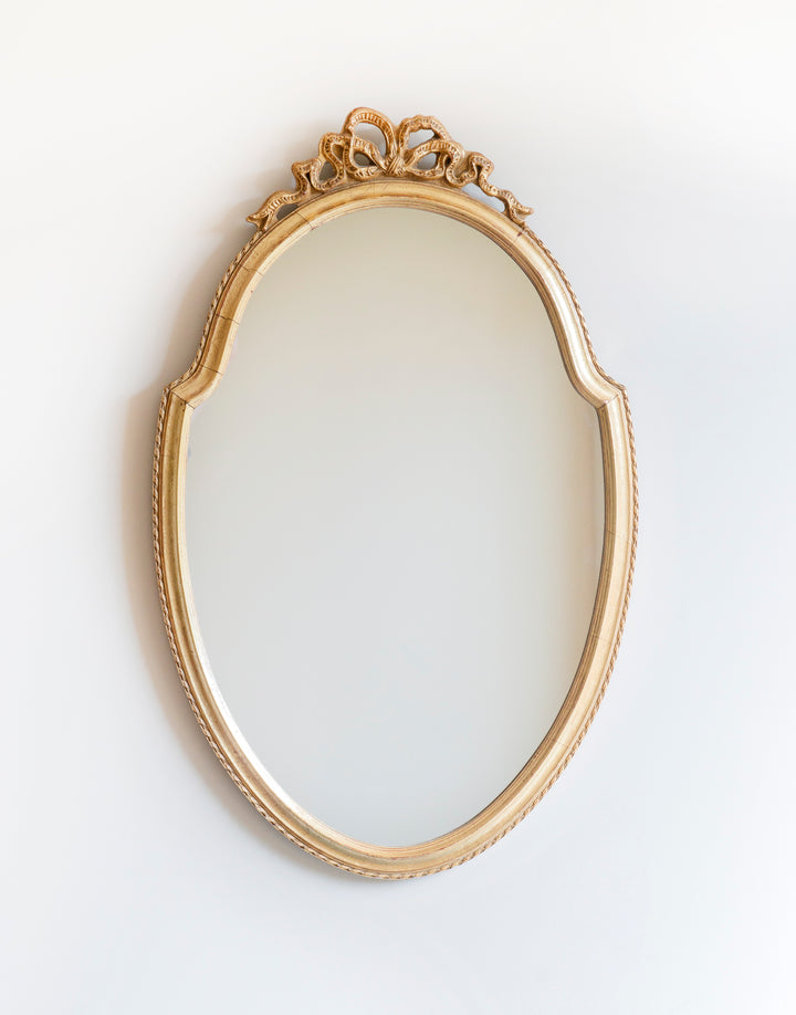 Large Golden Mirror With Bow, Deknudt, 1960s