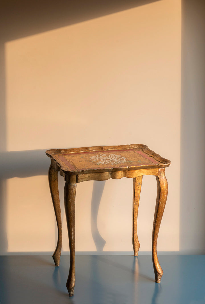 Italian Florentine Gilded Side Table, 1960s