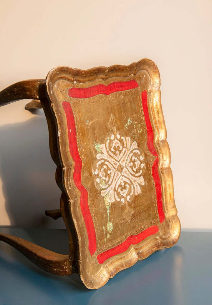 Italian Florentine Gilded Side Table, 1960s