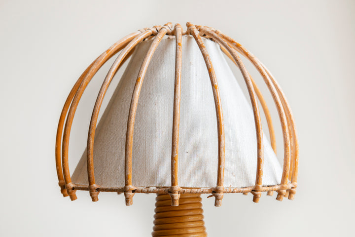 Large Bamboo Lamp by Louis Sognot, 1950s Design