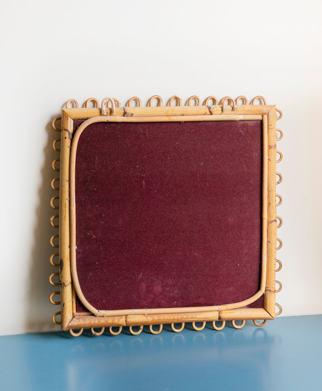 Italian Mid-Century Bamboo Mirror, Franco Albini