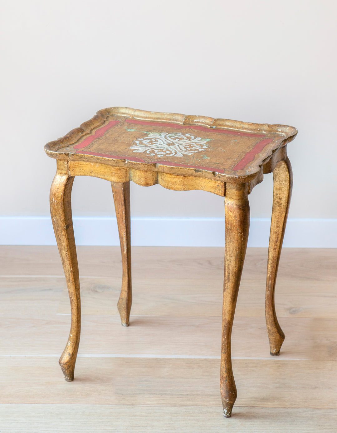 Italian Florentine Gilded Side Table, 1960s