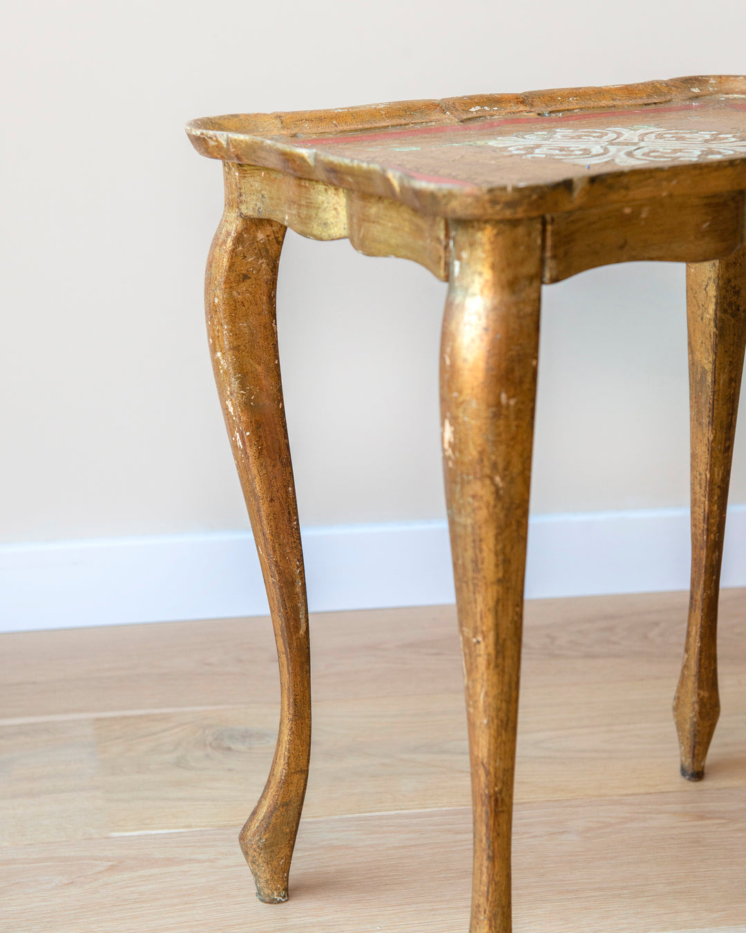 Italian Florentine Gilded Side Table, 1960s