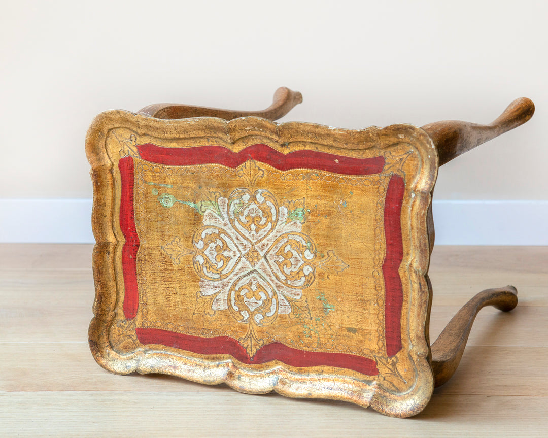 Italian Florentine Gilded Side Table, 1960s