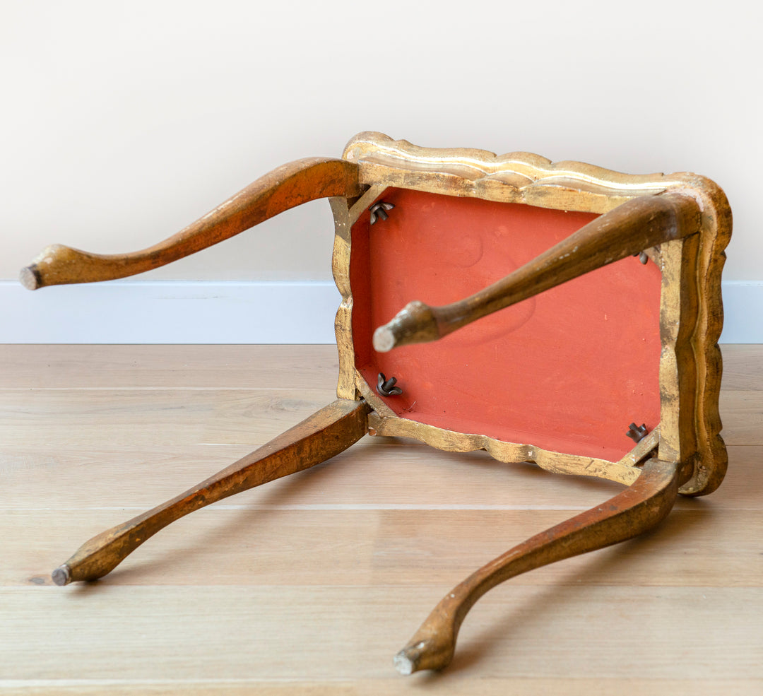 Italian Florentine Gilded Side Table, 1960s