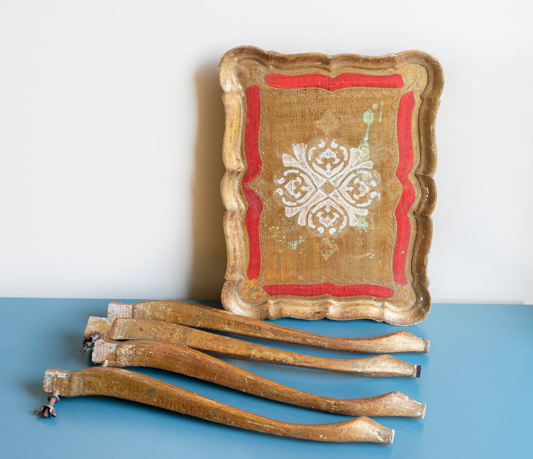 Italian Florentine Gilded Side Table, 1960s