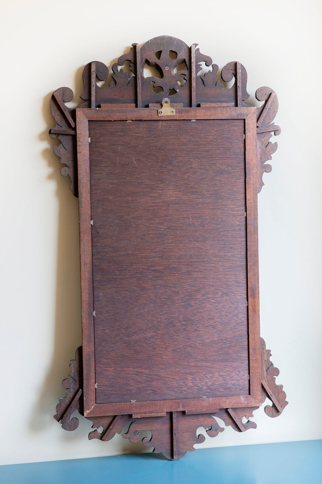 Georgian Fret Cut Chippendale Mirror, Mahogany Wood