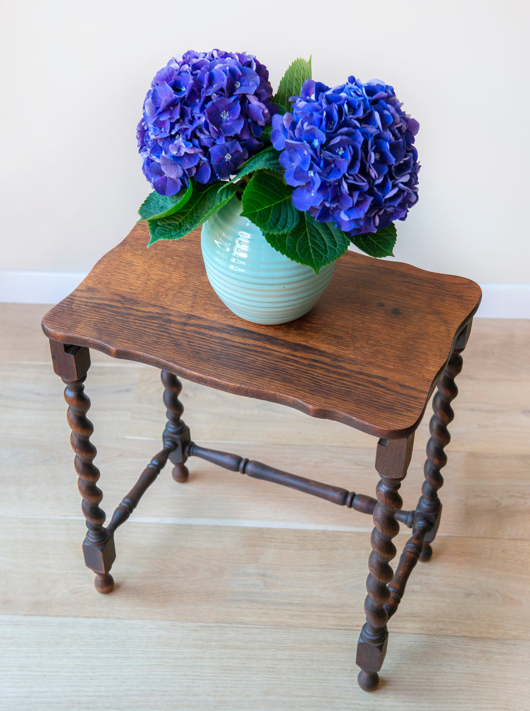 Antique Barley Twist Coffee Table, Oak Wood