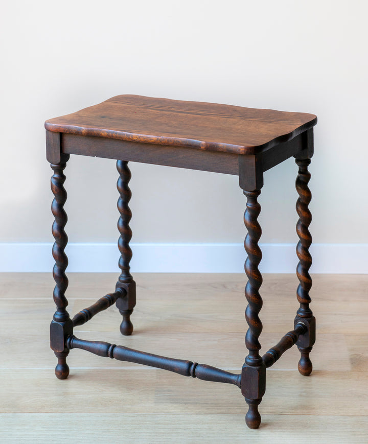 Antique Barley Twist Coffee Table, Oak Wood