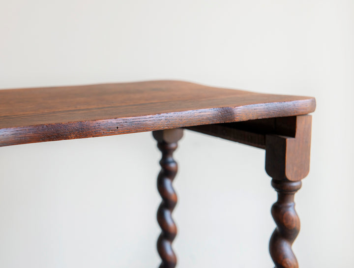 Antique Barley Twist Coffee Table, Oak Wood