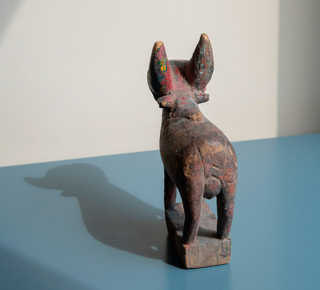 Antique Indian Bull Figurine, Folk Art