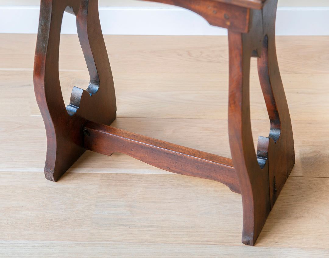 Antique Mahogany Stool, Arts And Crafts, 19th Century