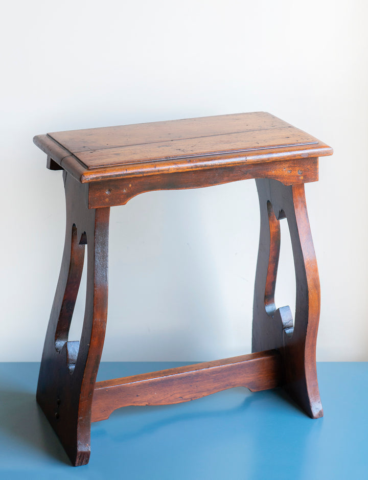 Antique Mahogany Stool, Arts And Crafts, 19th Century