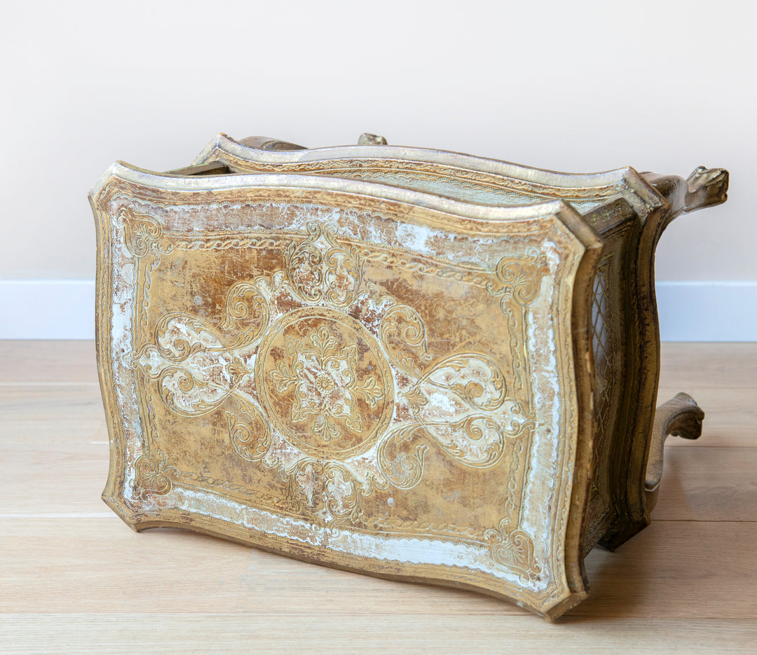 Italian Florentine Gilded Coffee Table, 1960s