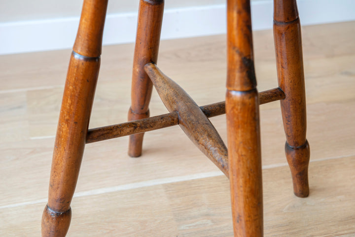 Antique English Windsor Stool, 19th Century