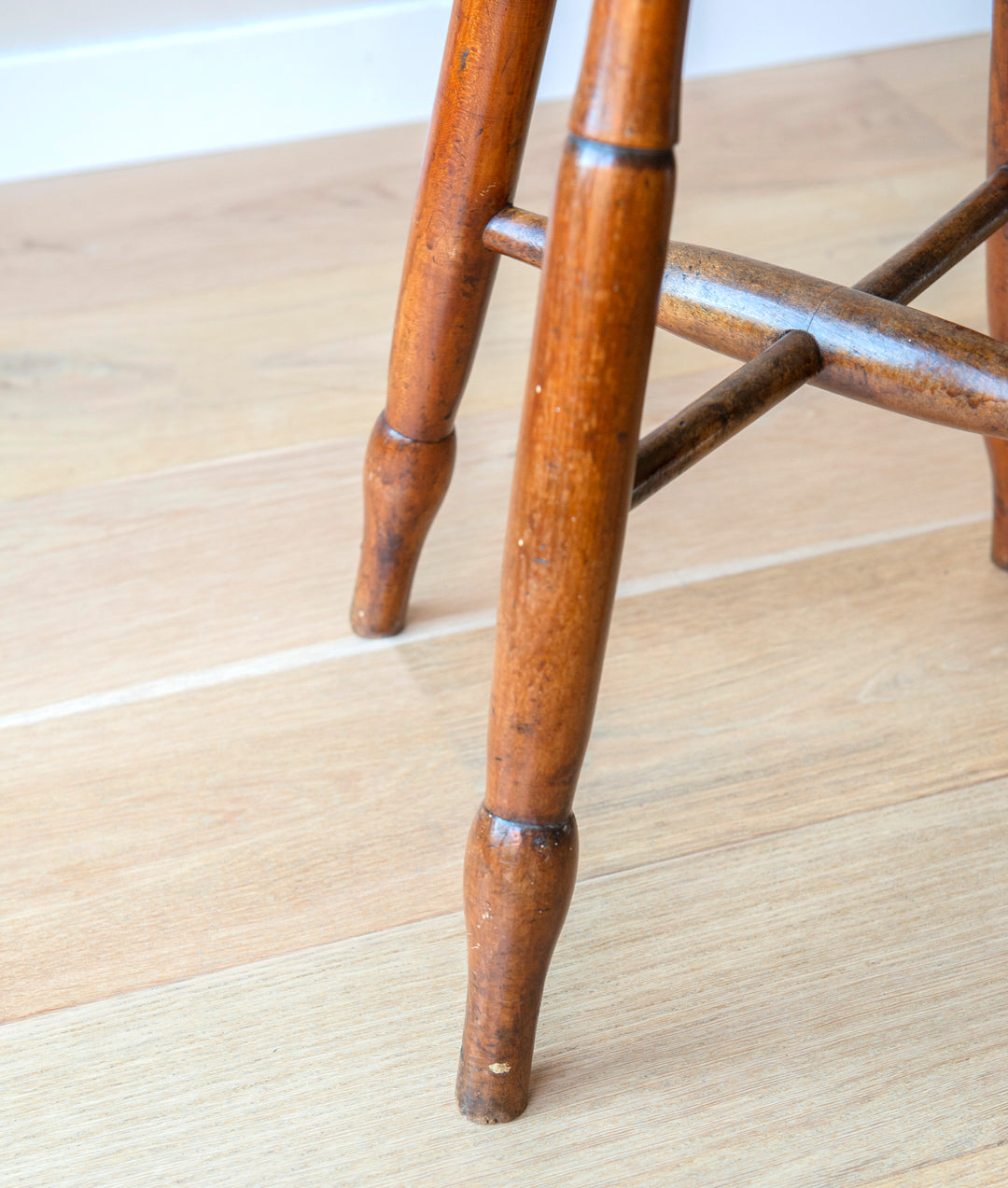 Antique English Windsor Stool, 19th Century