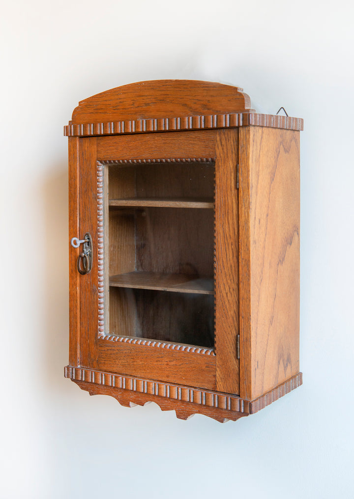 Antique Apothecary Chest With Glass Window