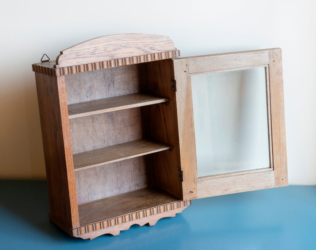 Antique Apothecary Chest With Glass Window