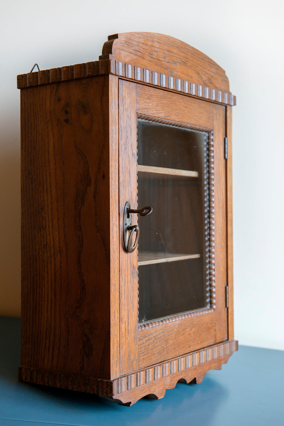 Antique Apothecary Chest With Glass Window