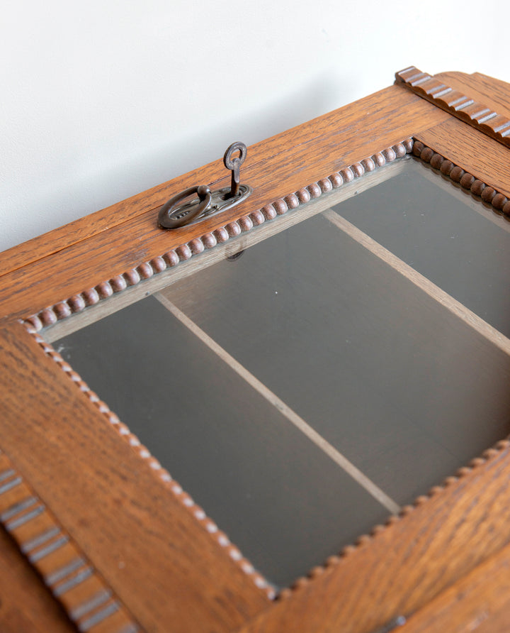 Antique Apothecary Chest With Glass Window