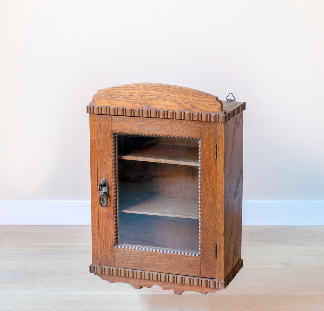 Antique Apothecary Chest With Glass Window