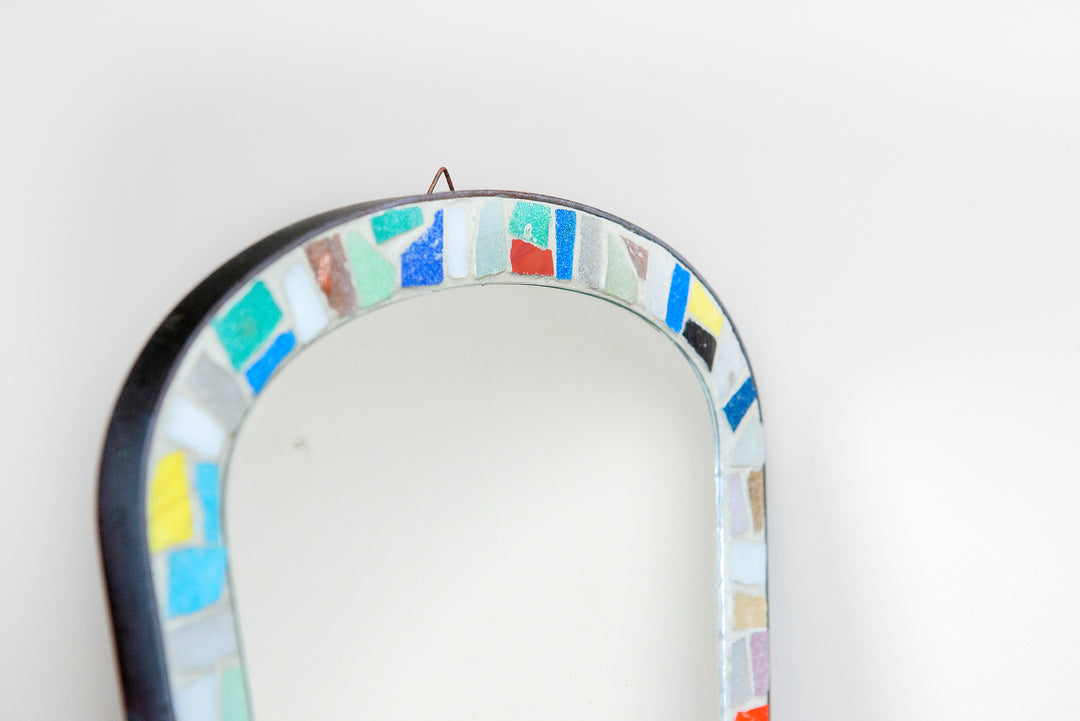 Mid Century Mosaic Mirror, Organic Shape