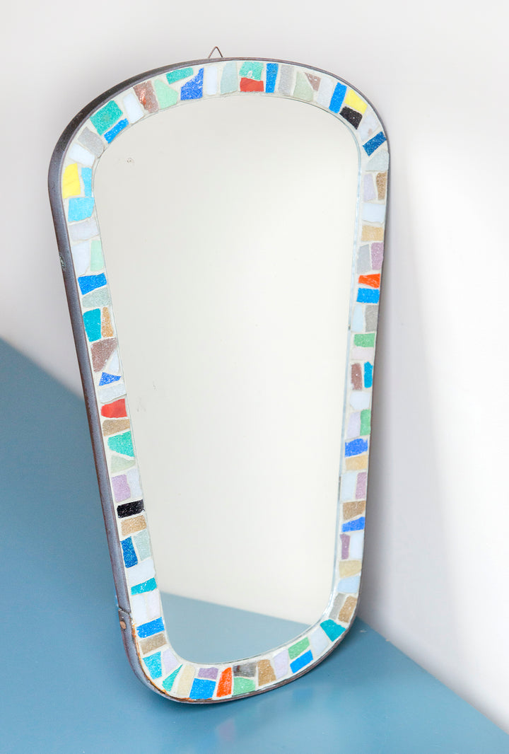 Mid Century Mosaic Mirror, Organic Shape