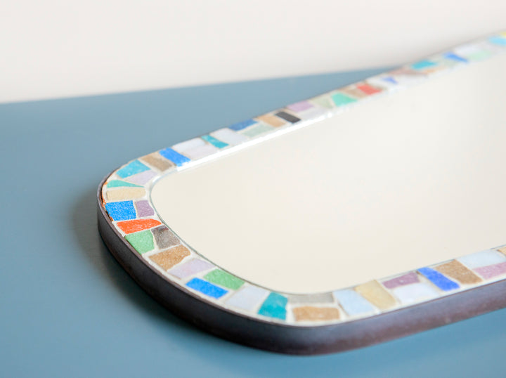 Mid Century Mosaic Mirror, Organic Shape