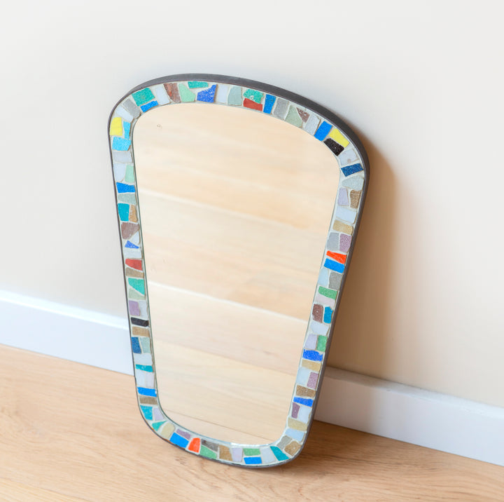 Mid Century Mosaic Mirror, Organic Shape