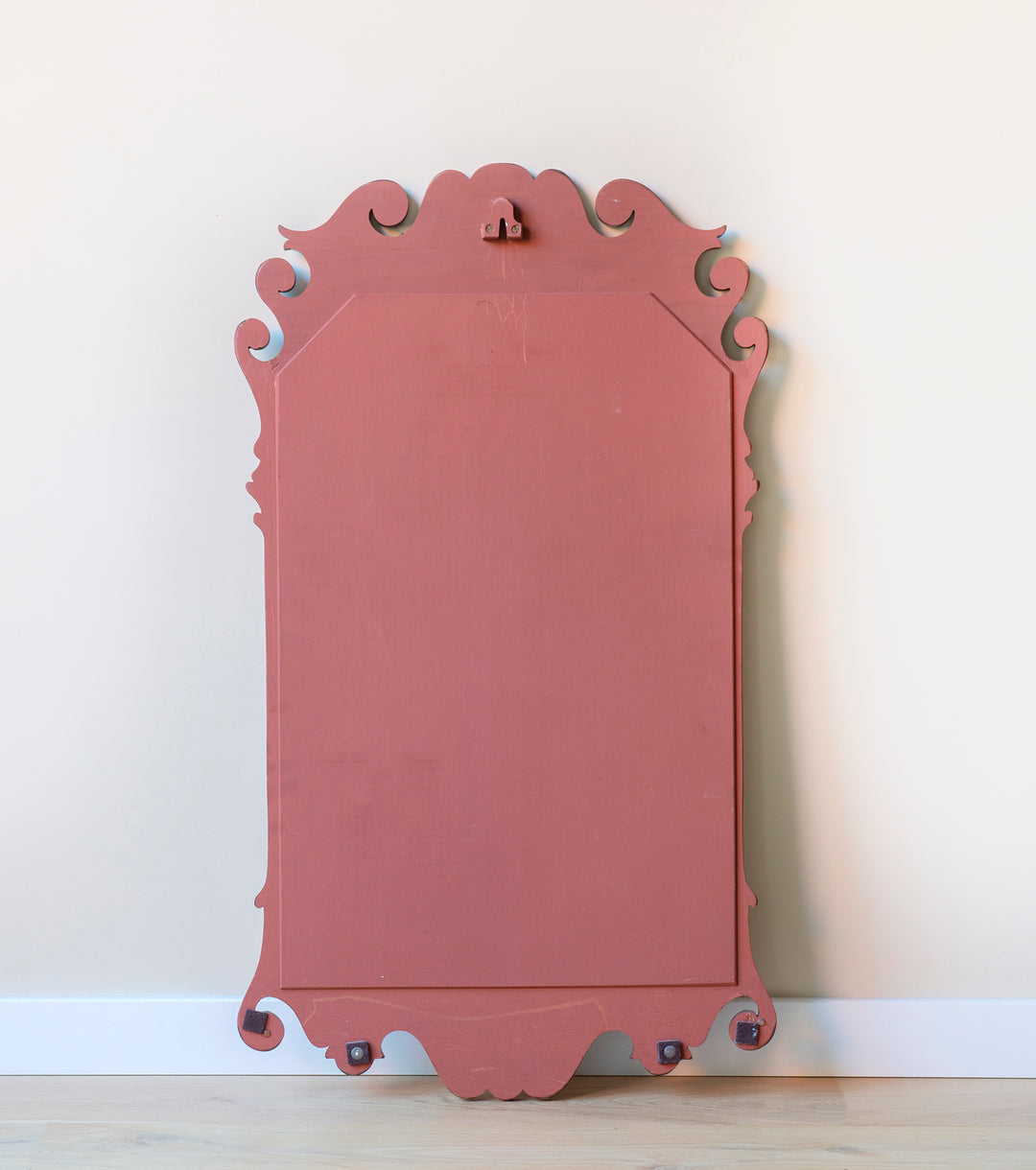 Antique Georgian Carved Wooden Mirror, Walnut Frame