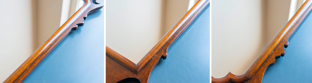 Antique Georgian Carved Wooden Mirror, Walnut Frame