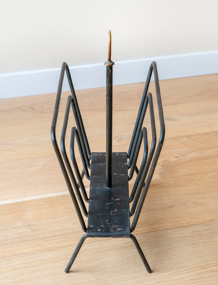 French Magazine Rack, Attributed to Jacques Adnet, 1950s