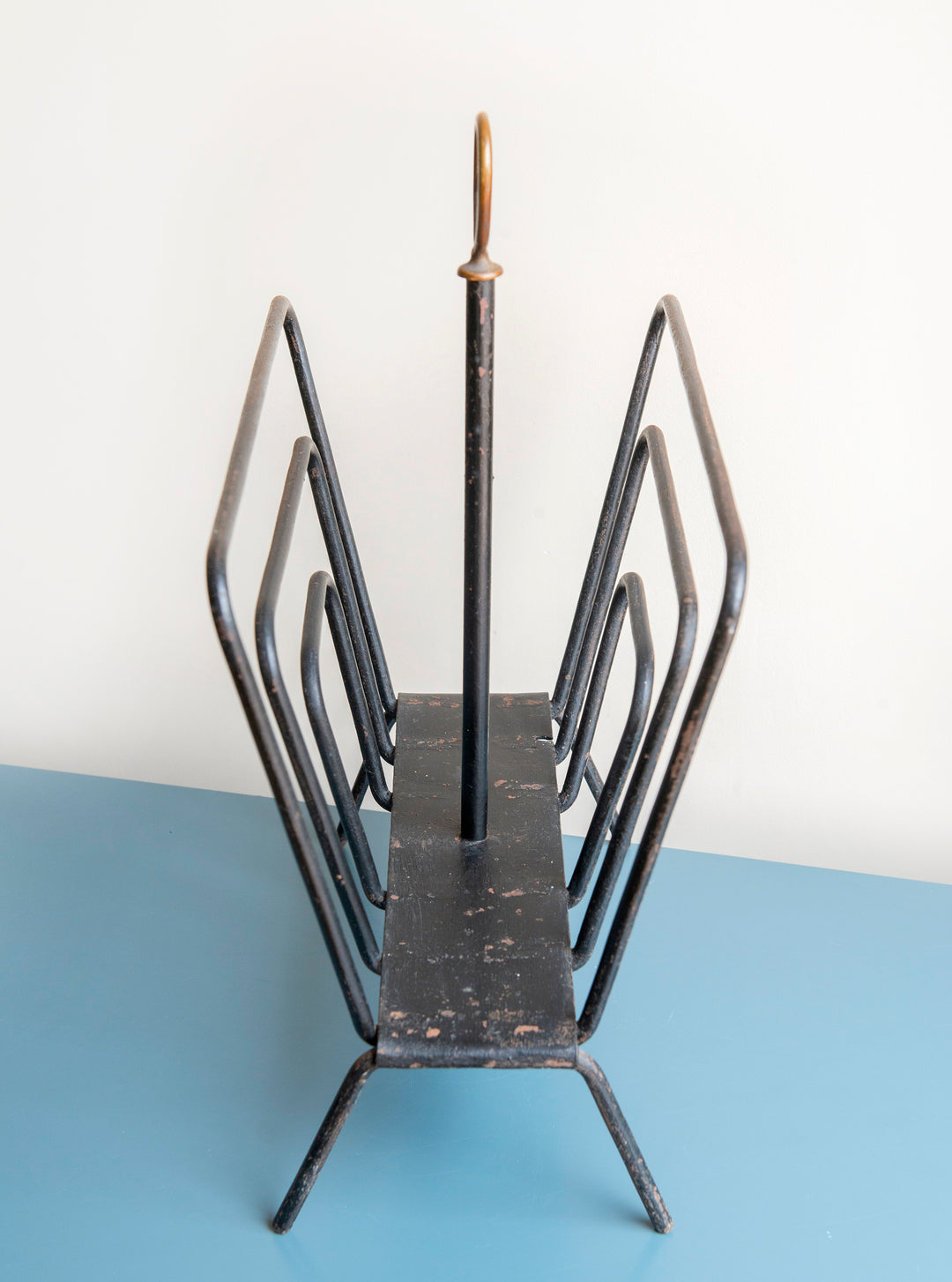 French Magazine Rack, Attributed to Jacques Adnet, 1950s