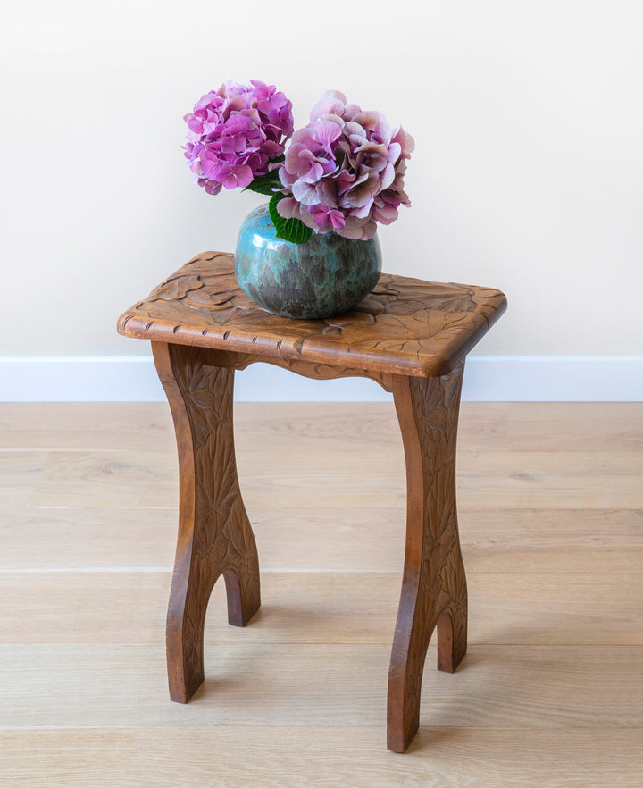 Antique Japanese Hand Carved Stool, Liberty & Co