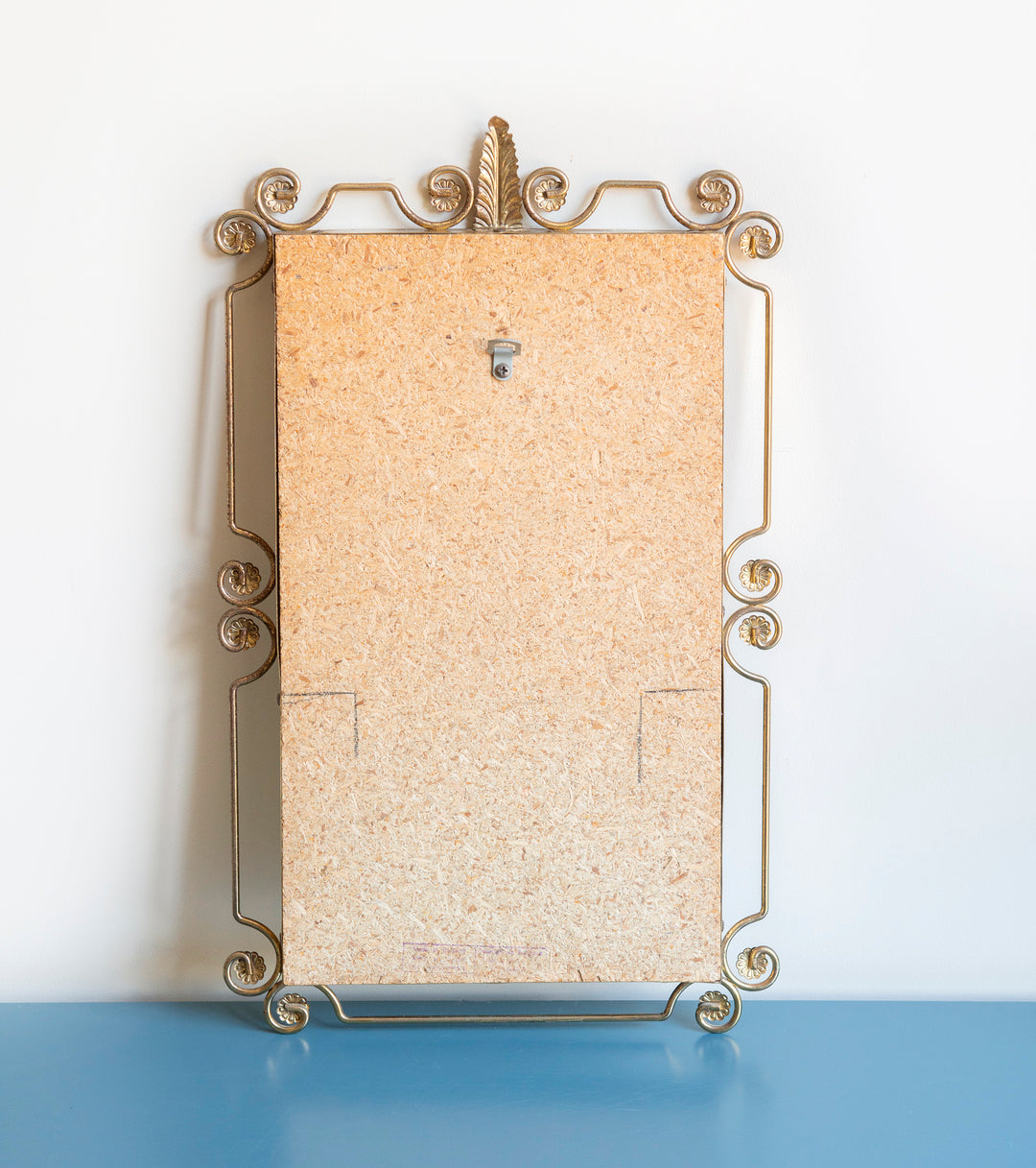 Hollywood Regency Brass Wall Mirror, Deknudt, 1950s