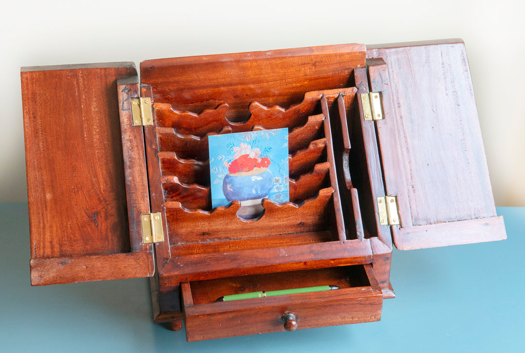 Antique Mahogany Cased Letter Box