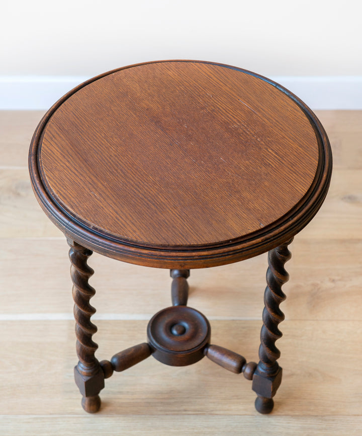 Round Barley Twist Side Table