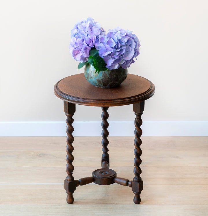 Round Barley Twist Side Table