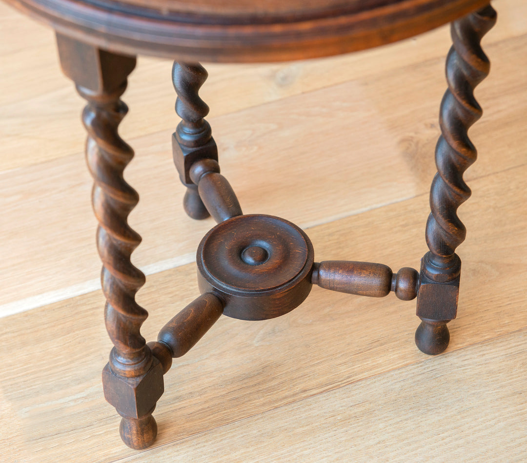 Round Barley Twist Side Table