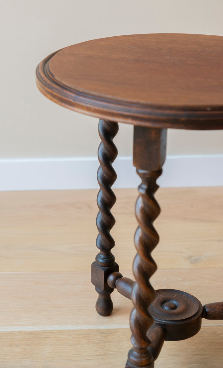 Round Barley Twist Side Table