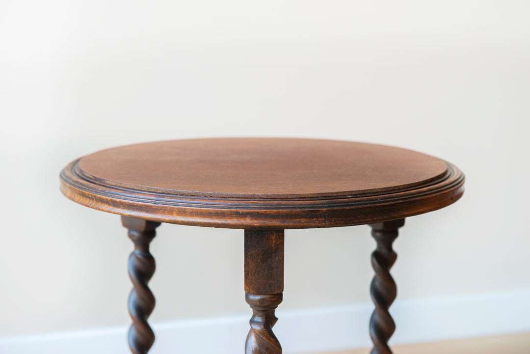 Round Barley Twist Side Table