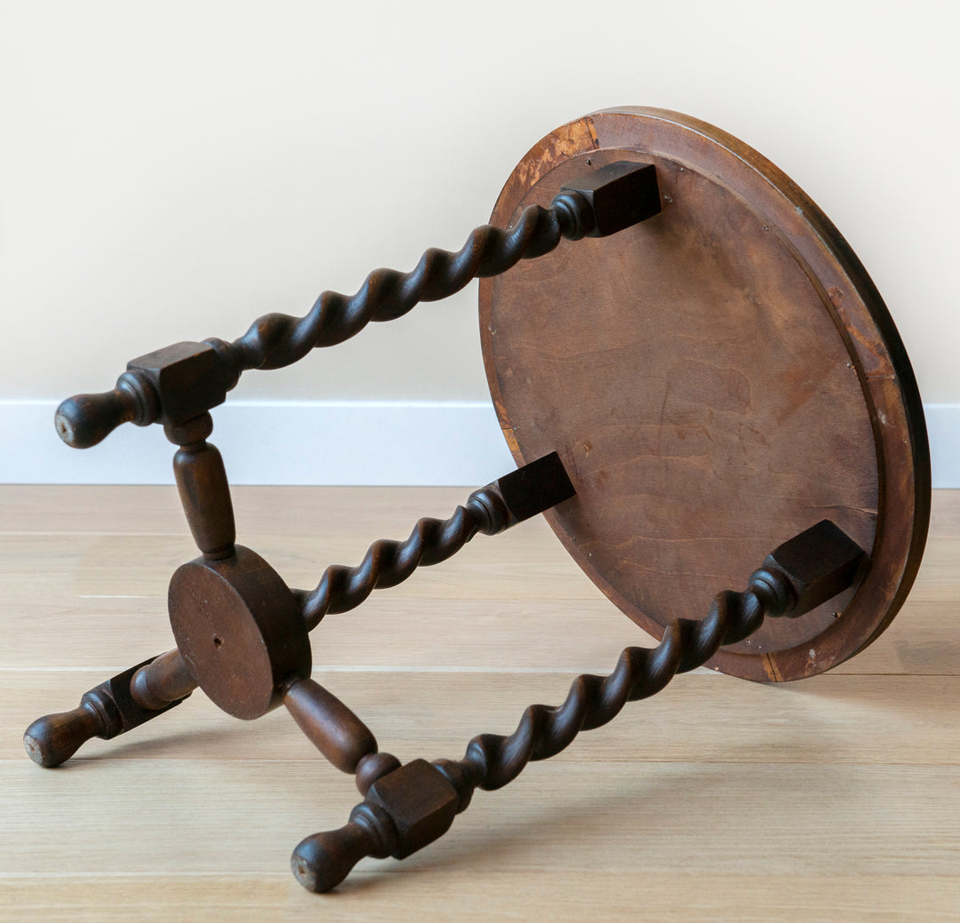 Round Barley Twist Side Table