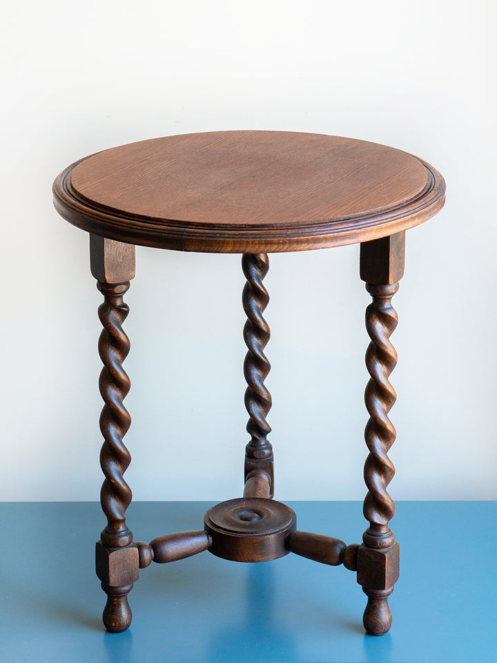 Round Barley Twist Side Table