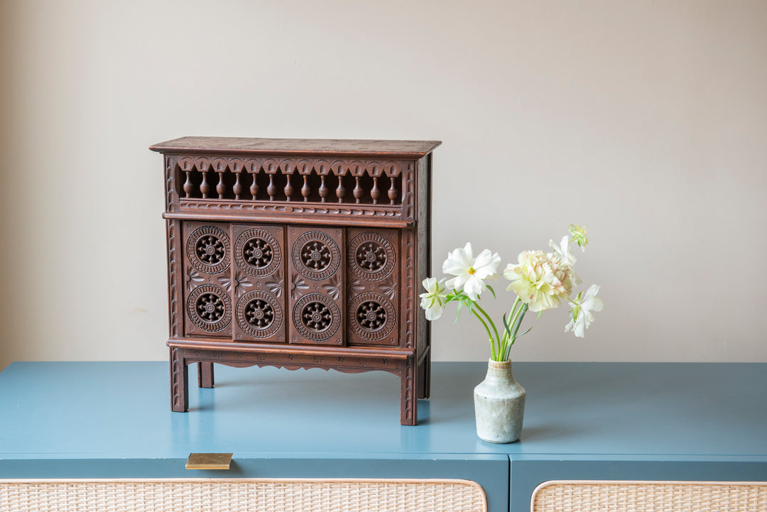 Antique French Breton Wooden Cabinet, 1930s