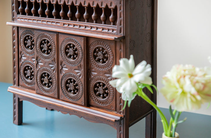 Antique French Breton Wooden Cabinet, 1930s