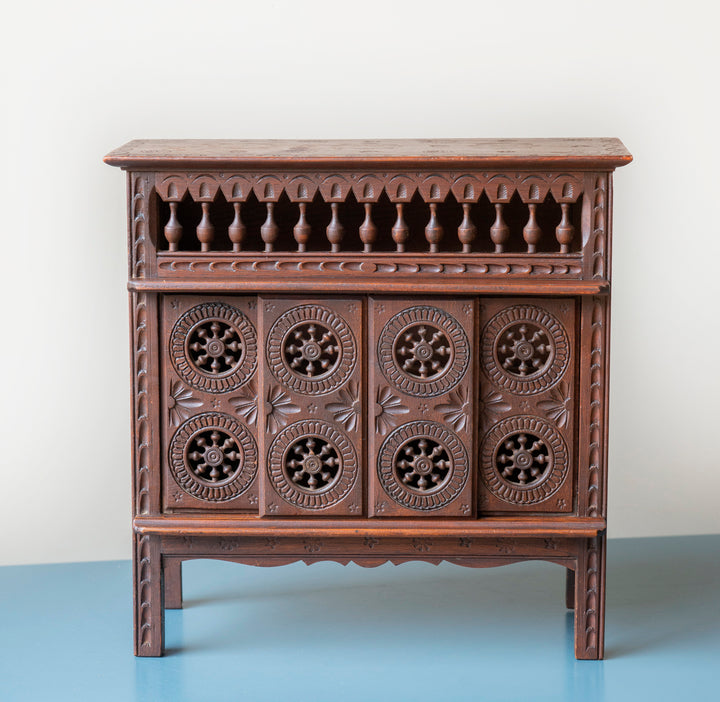 Antique French Breton Wooden Cabinet, 1930s