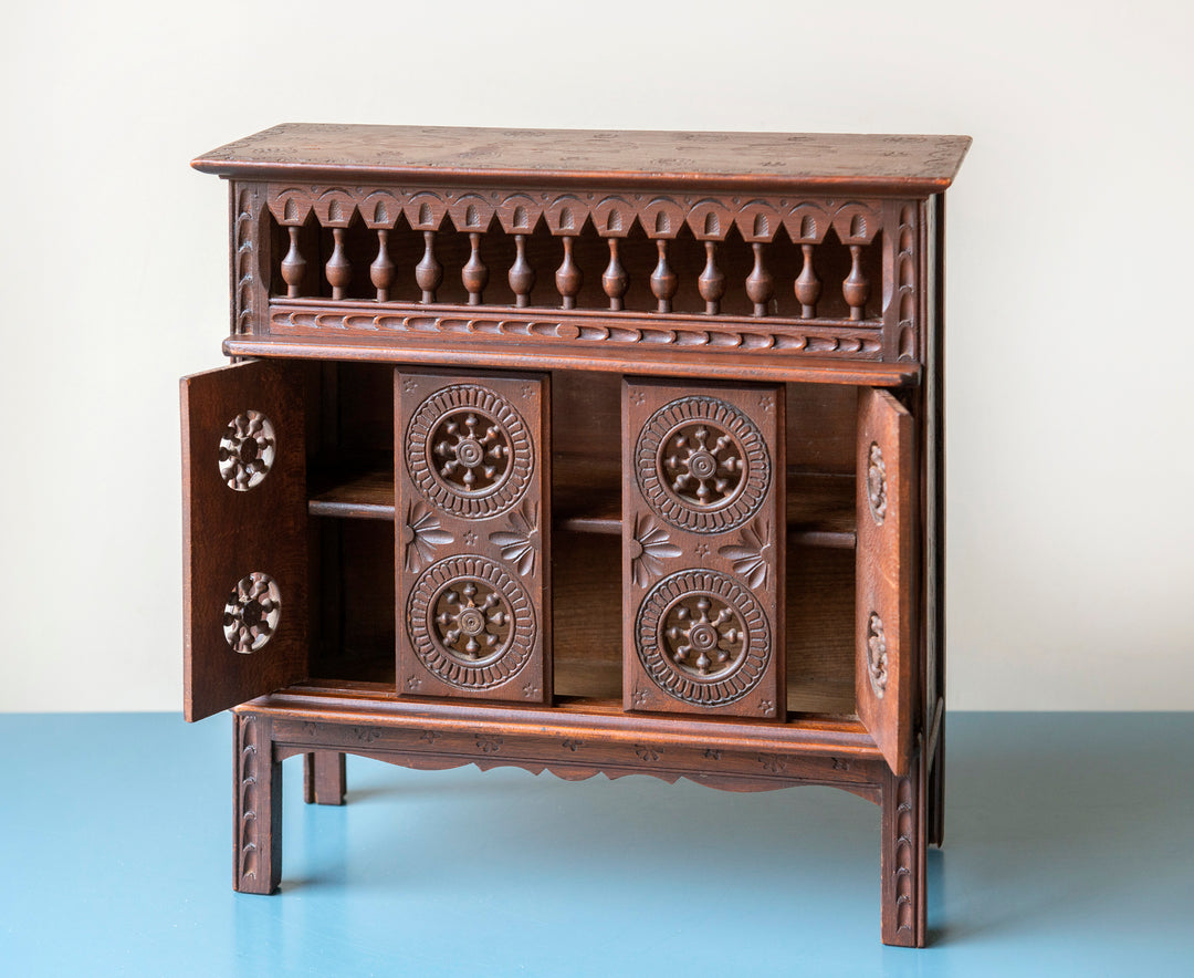 Antique French Breton Wooden Cabinet, 1930s