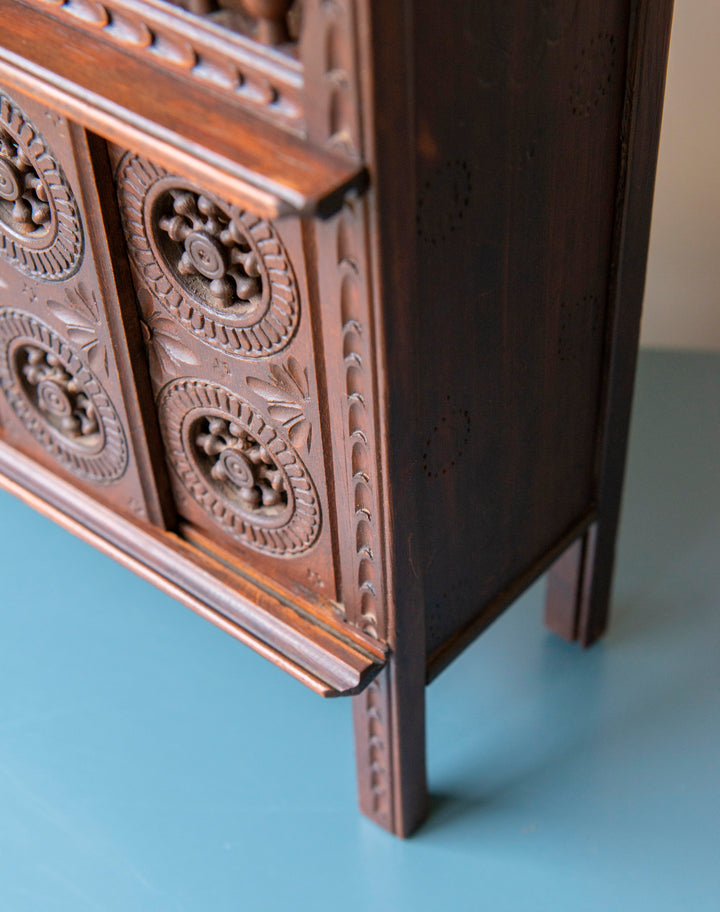 Antique French Breton Wooden Cabinet, 1930s