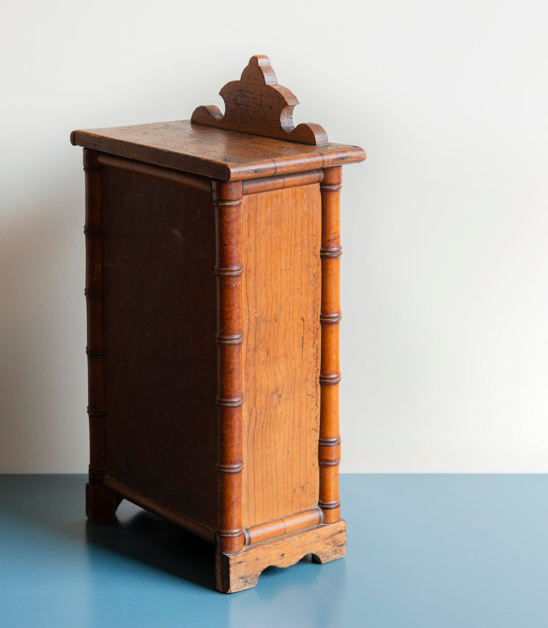 French Faux Bamboo Medicine Chest With Mirror